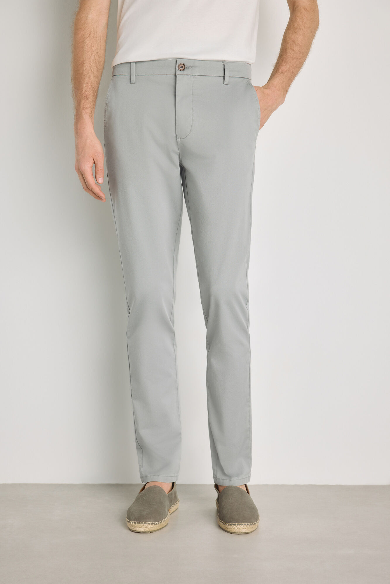 Pedro del Hierro Pantal&oacute;n chino slim fit Gris