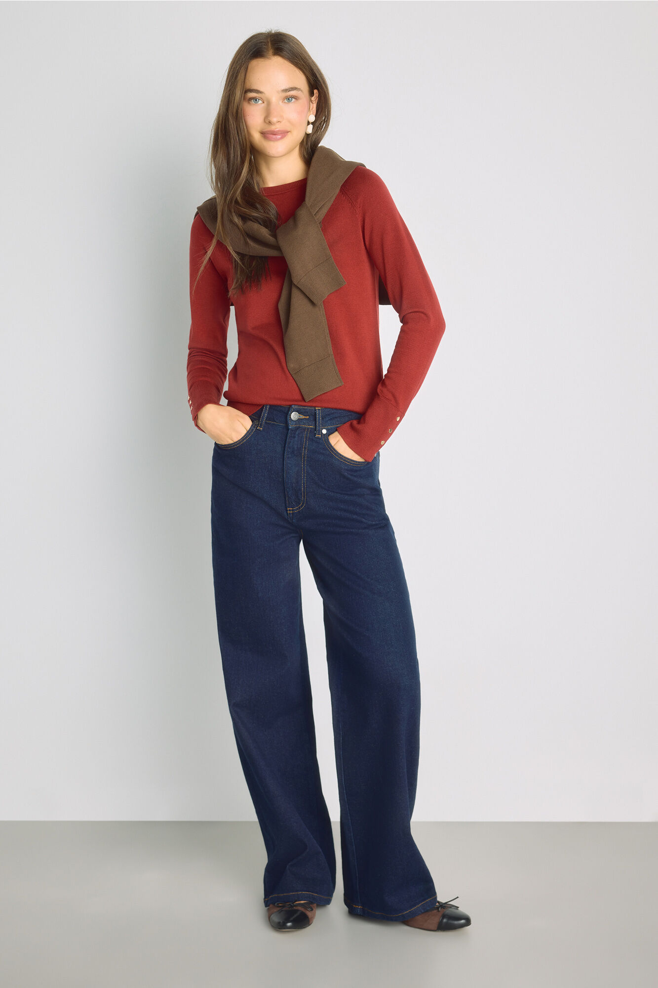 Milano Pantal&oacute;n de mezclilla ancho