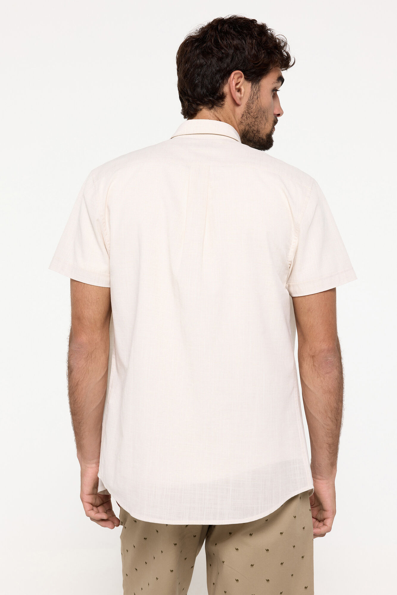 Milano Camisa slub lisa Rojo