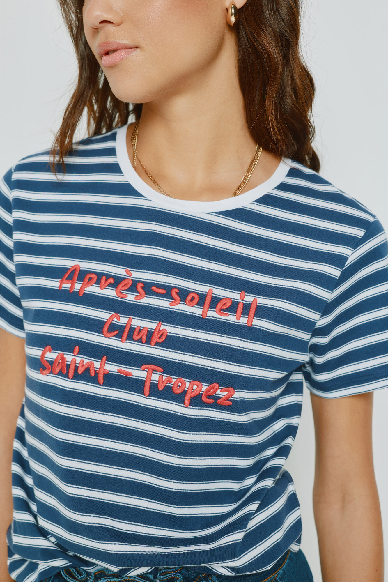 Milano Playera de rayas manga corta Navy