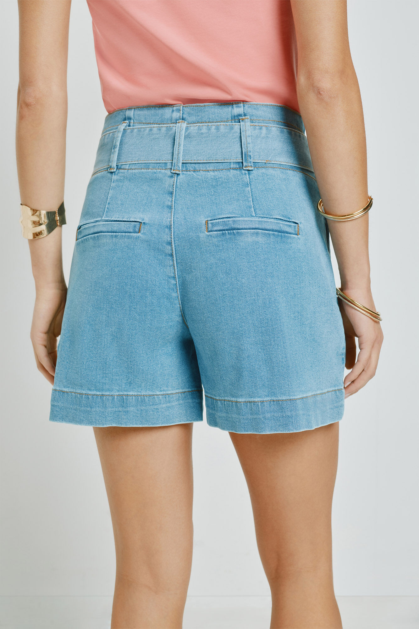 Milano Bermuda de mezclilla regular fit Azul