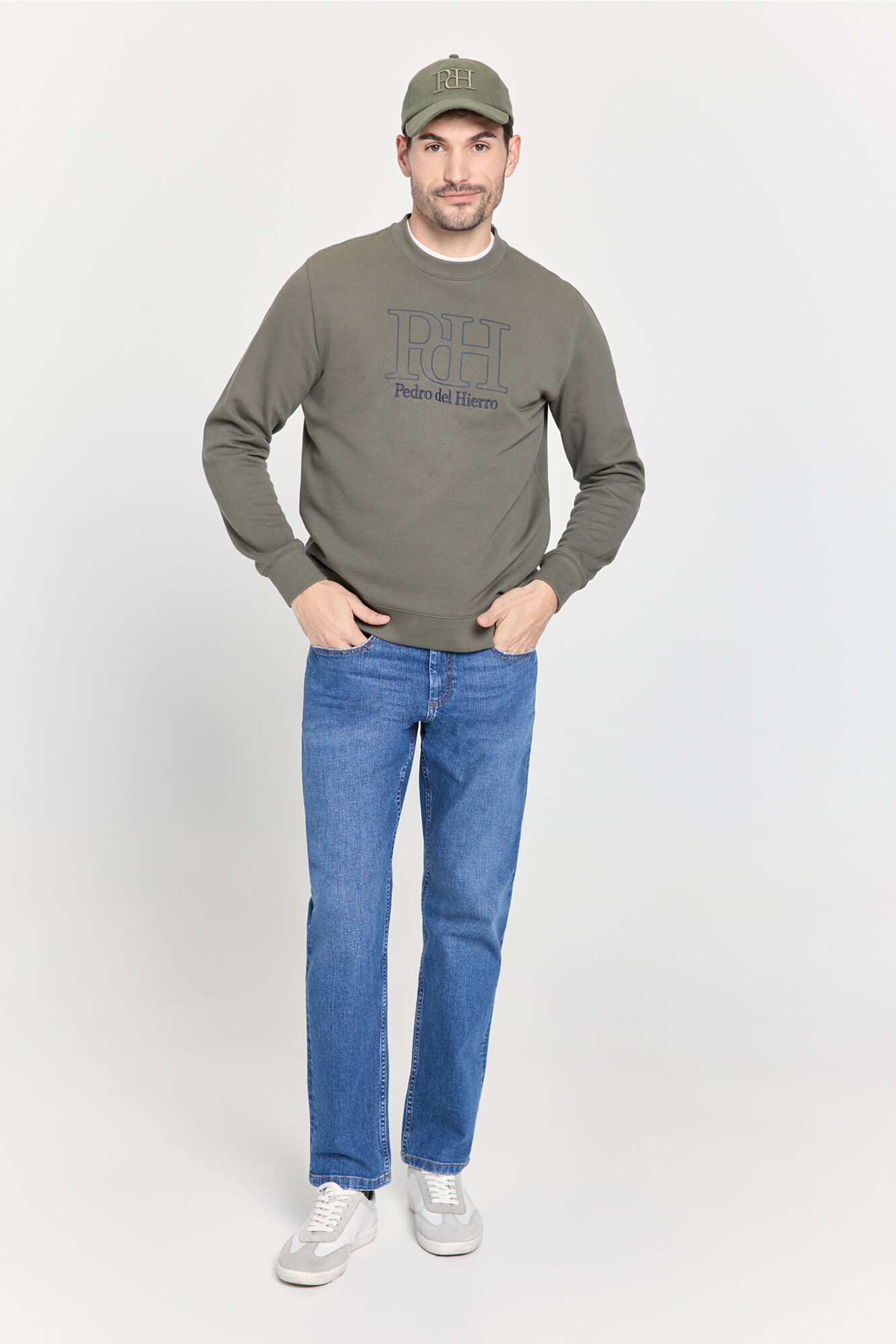 Pedro del Hierro Sudadera cuello redondo con logo