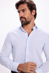 Milano Microestructura de la camisa de vestir Azul