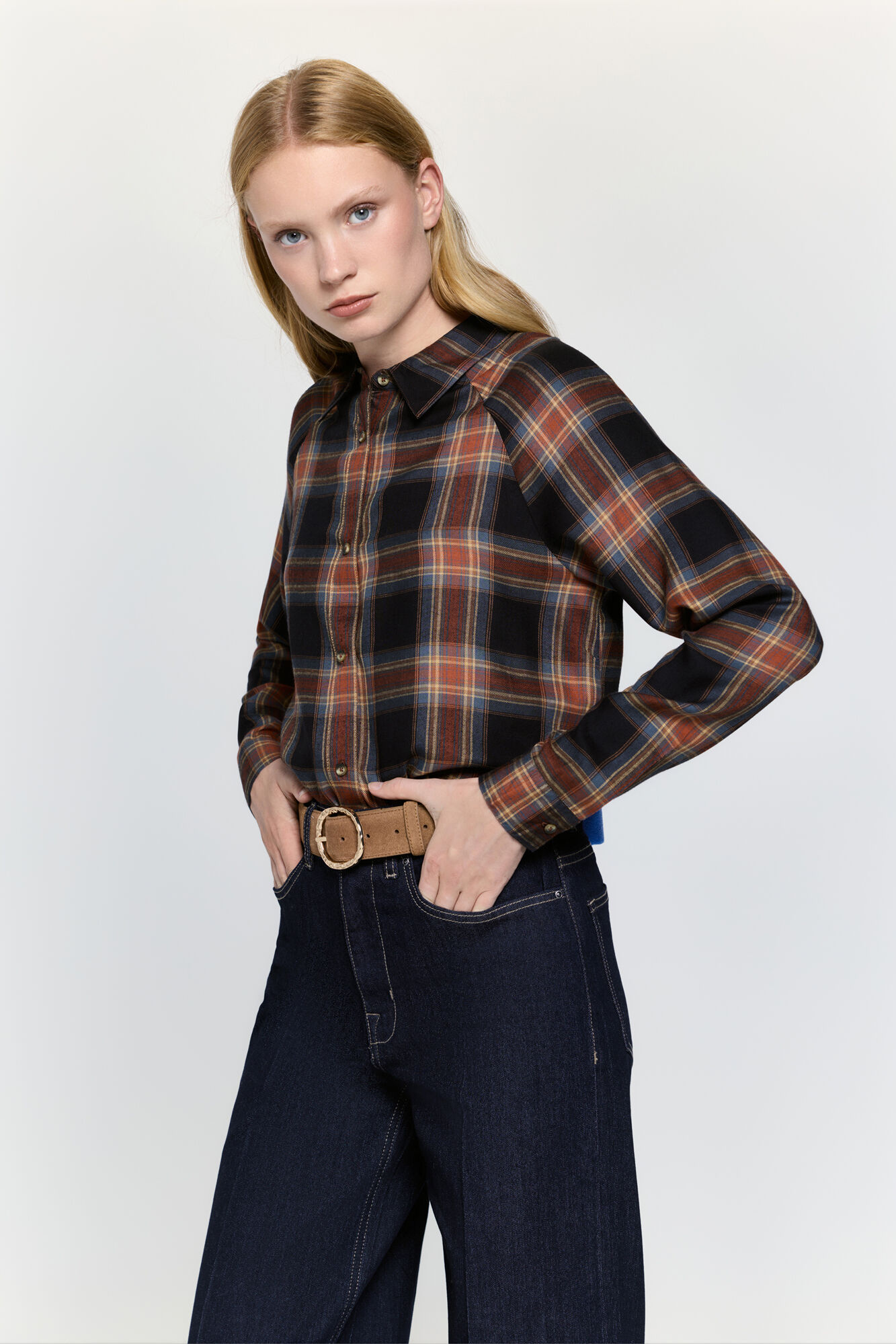 Milano Camisa de cuello con solapa de tart&aacute;n