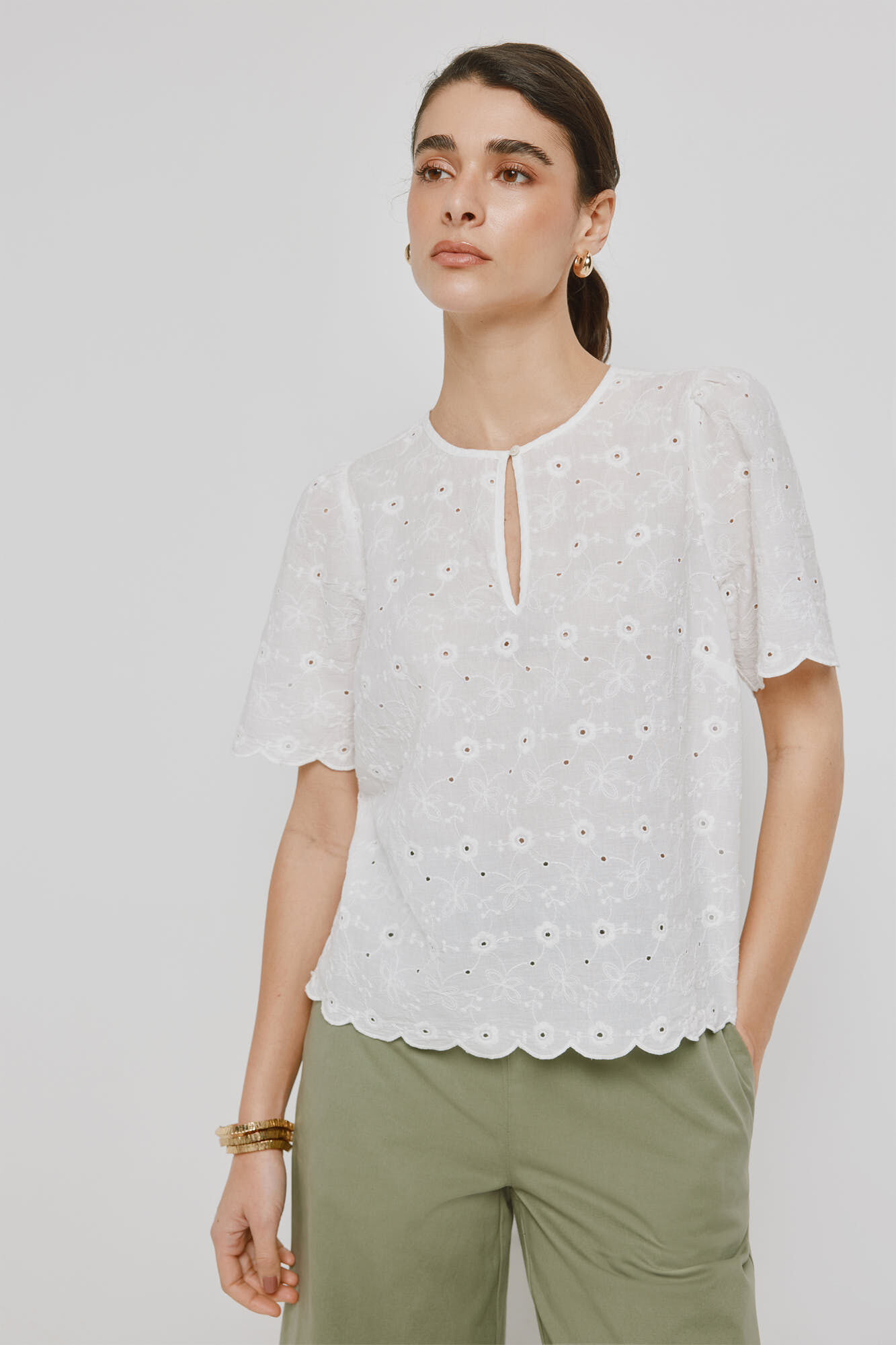 Milano Camisa de manga corta Blanco