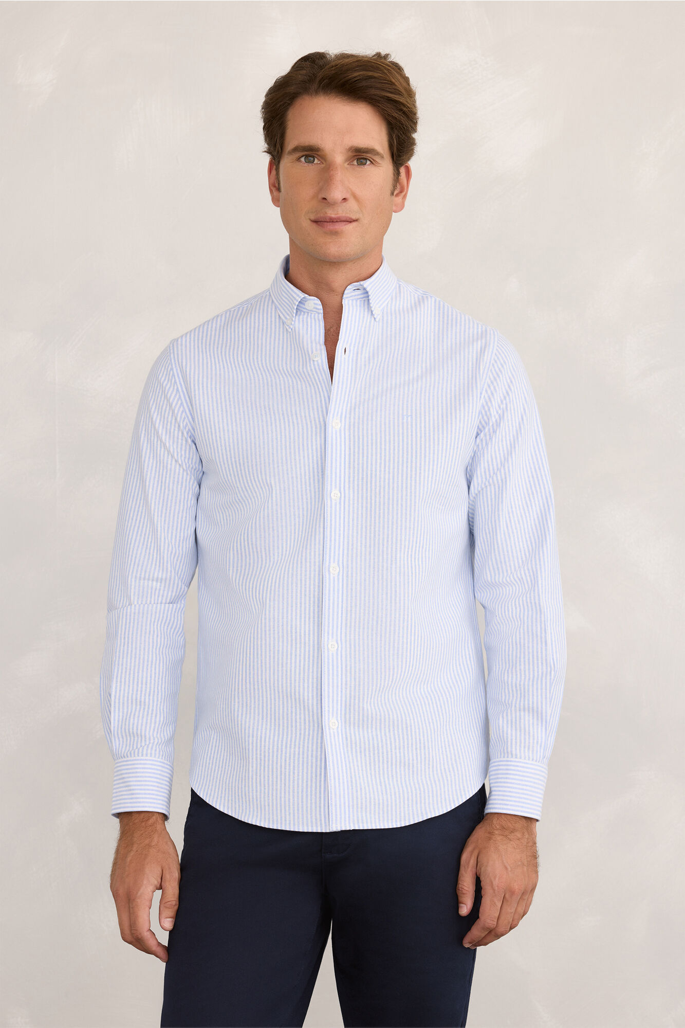 Milano Camisa deportiva a rayas  Azul Claro