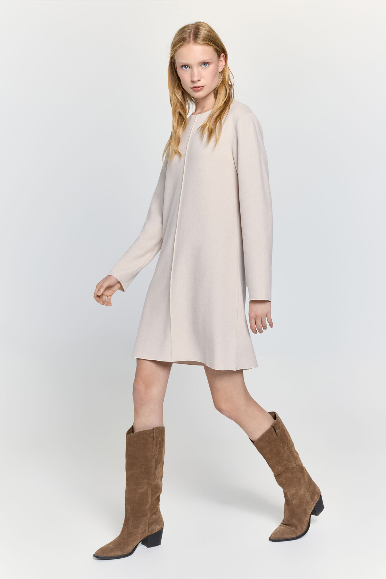 Milano Vestido b&aacute;sico de tejido de felpa
