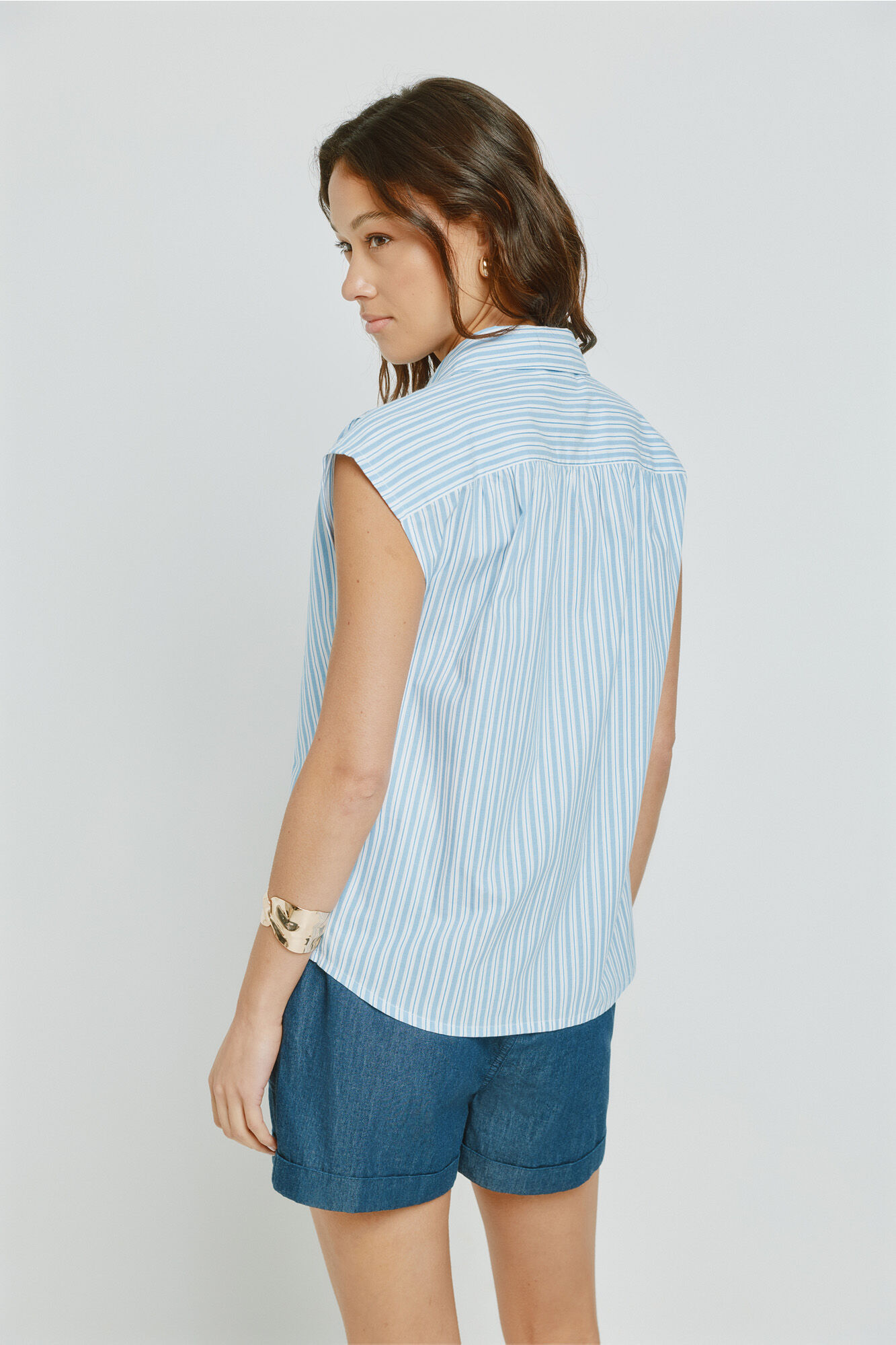 Milano Blusa de rayas Azul