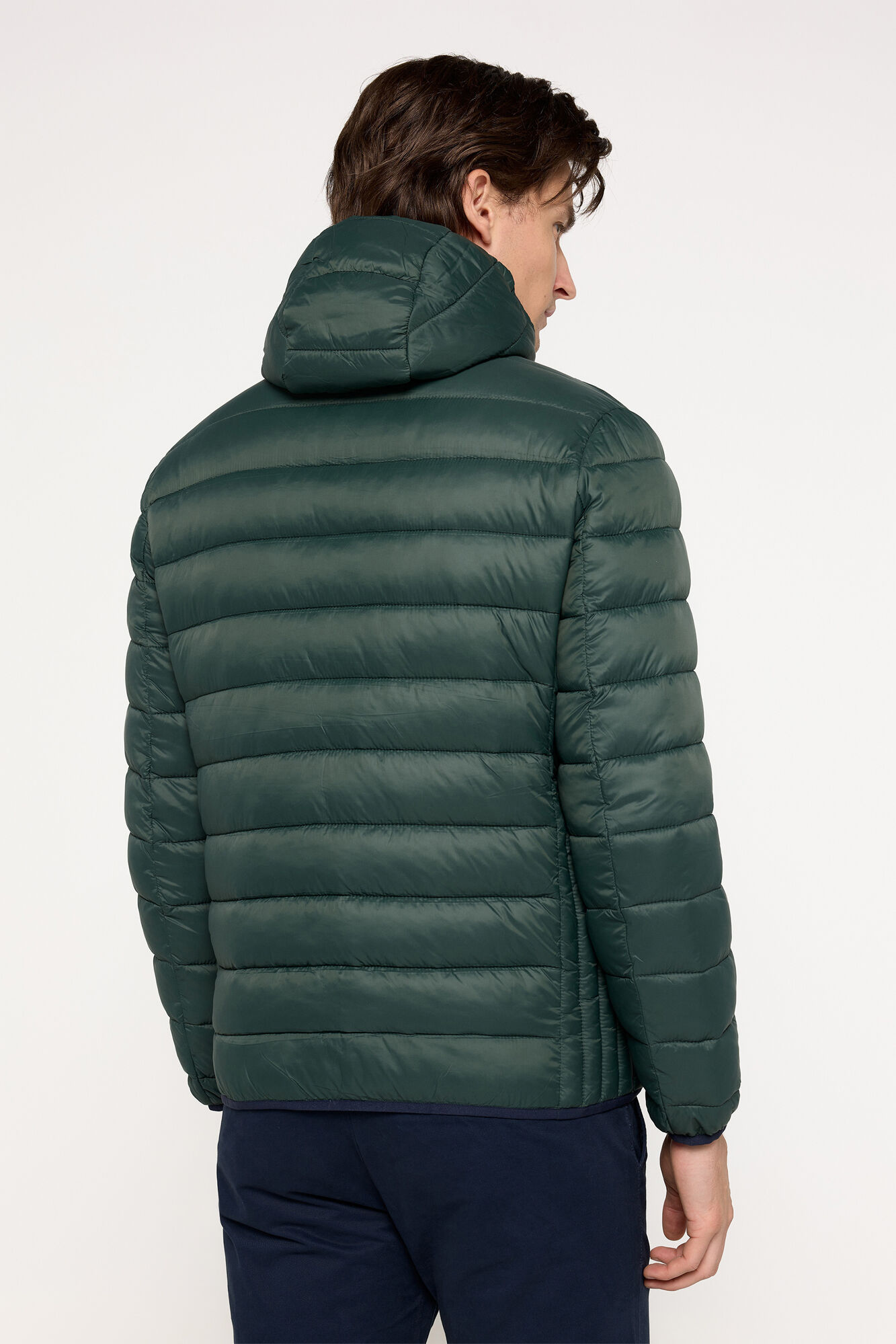 Milano Chaqueta Acolchada Capucha Kaki Oscuro
