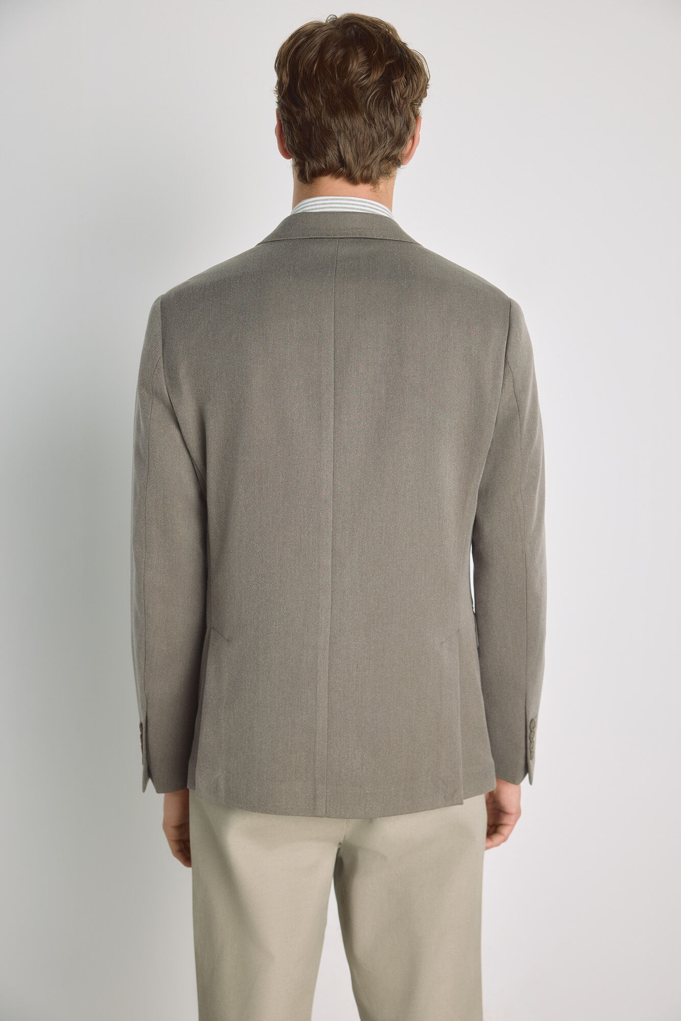 Milano Blazer de tejido de punto Kaki