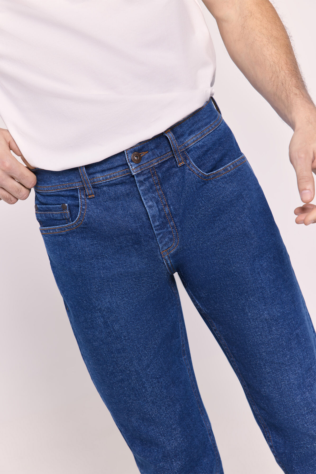 Pedro del Hierro Pantal&oacute;n regular fit de mezclilla Azul