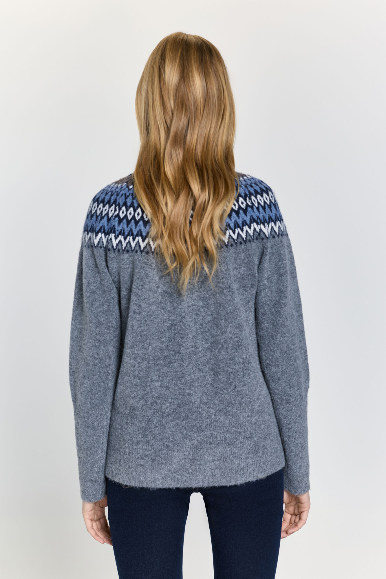 Milano Tejido jersey con cuello Gris Oscuro