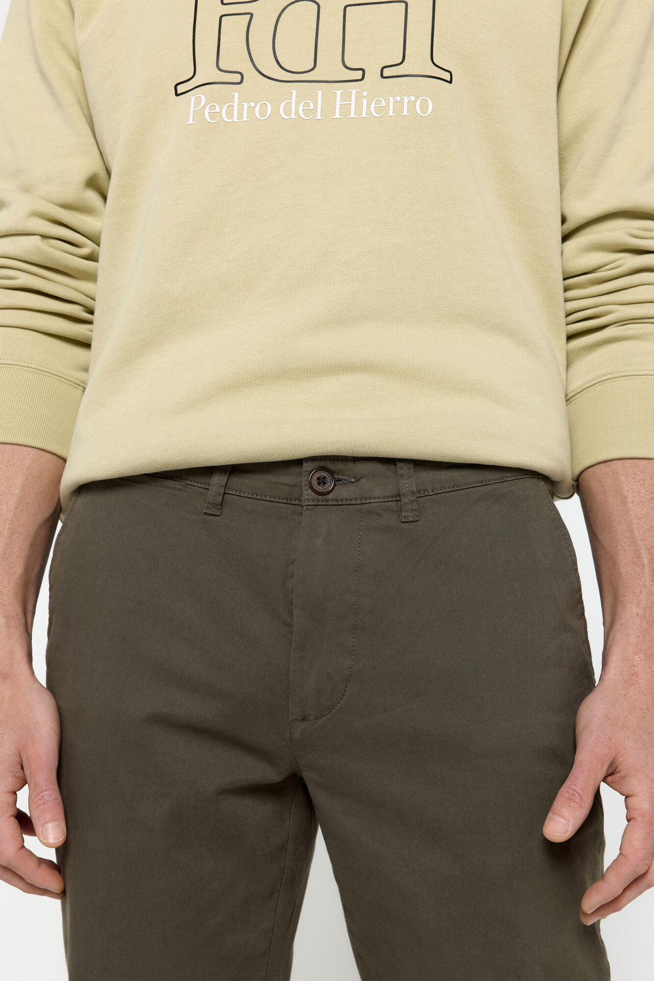 Pedro del Hierro Pantal&oacute;n Chino PdH Kaki Oscuro