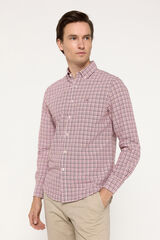Milano Camisa Oxford Cuadros Granate