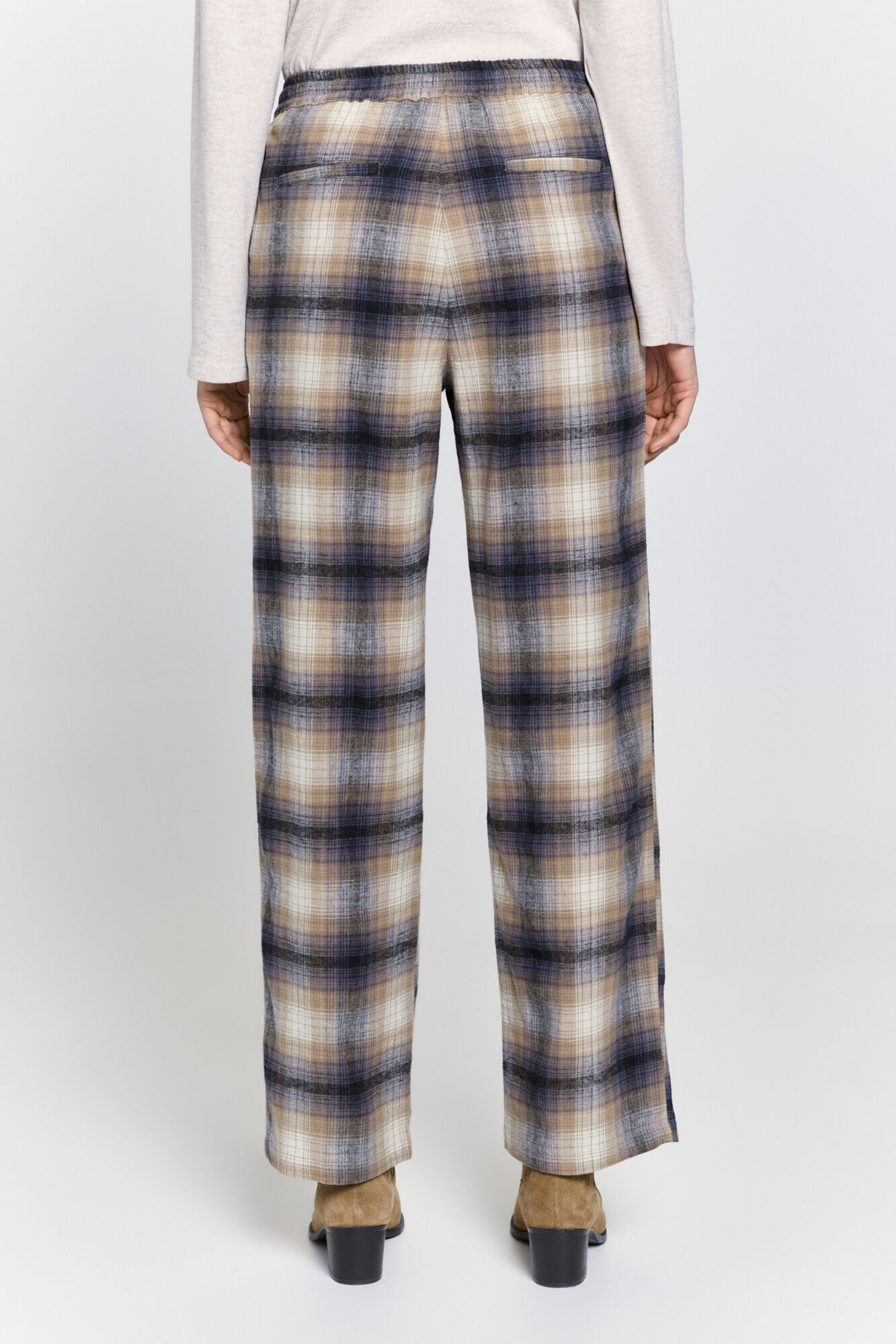 Milano Pantal&oacute;n de franela Beige