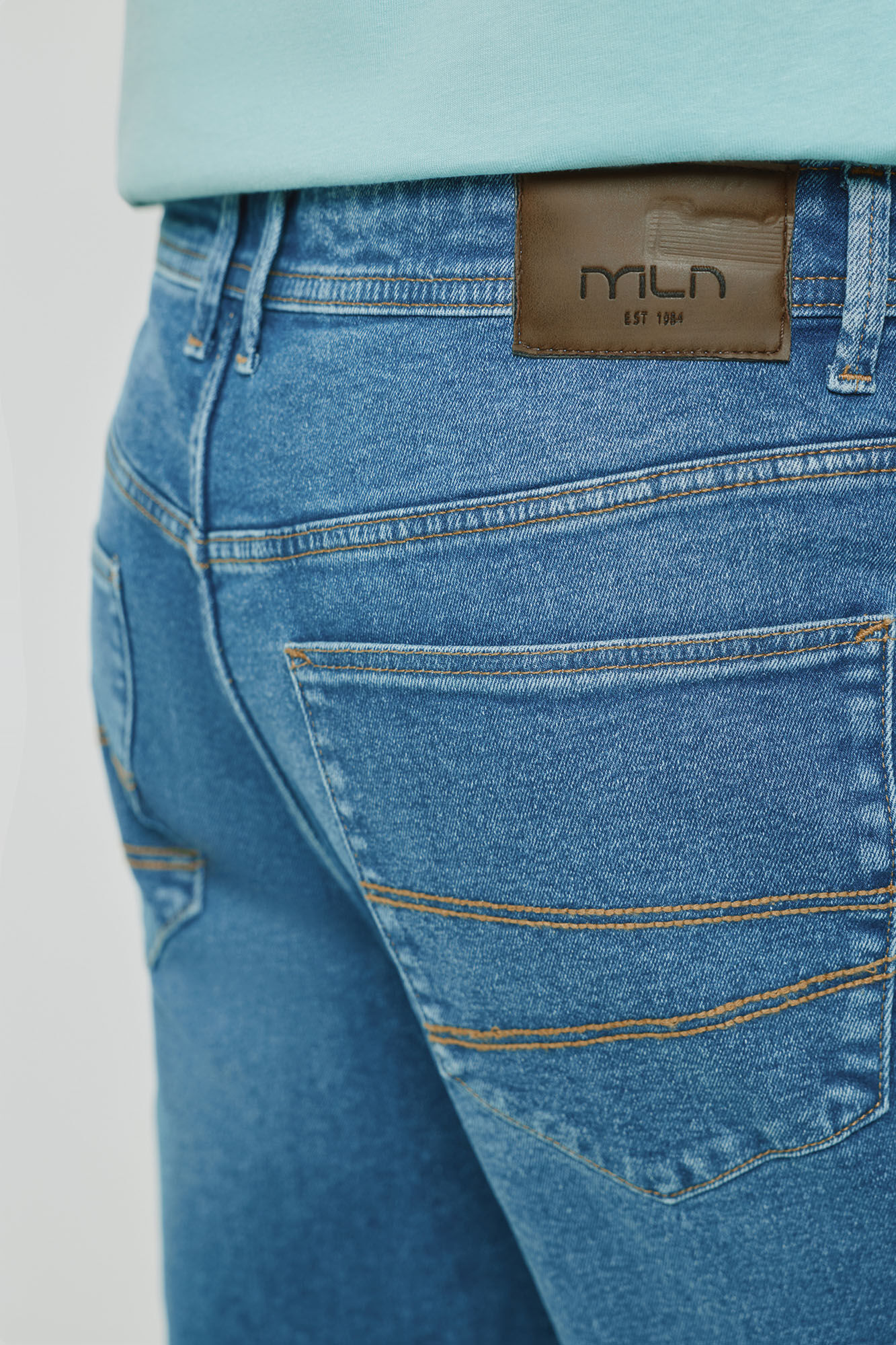 Milano Bermuda de mezclilla regular fit Azul