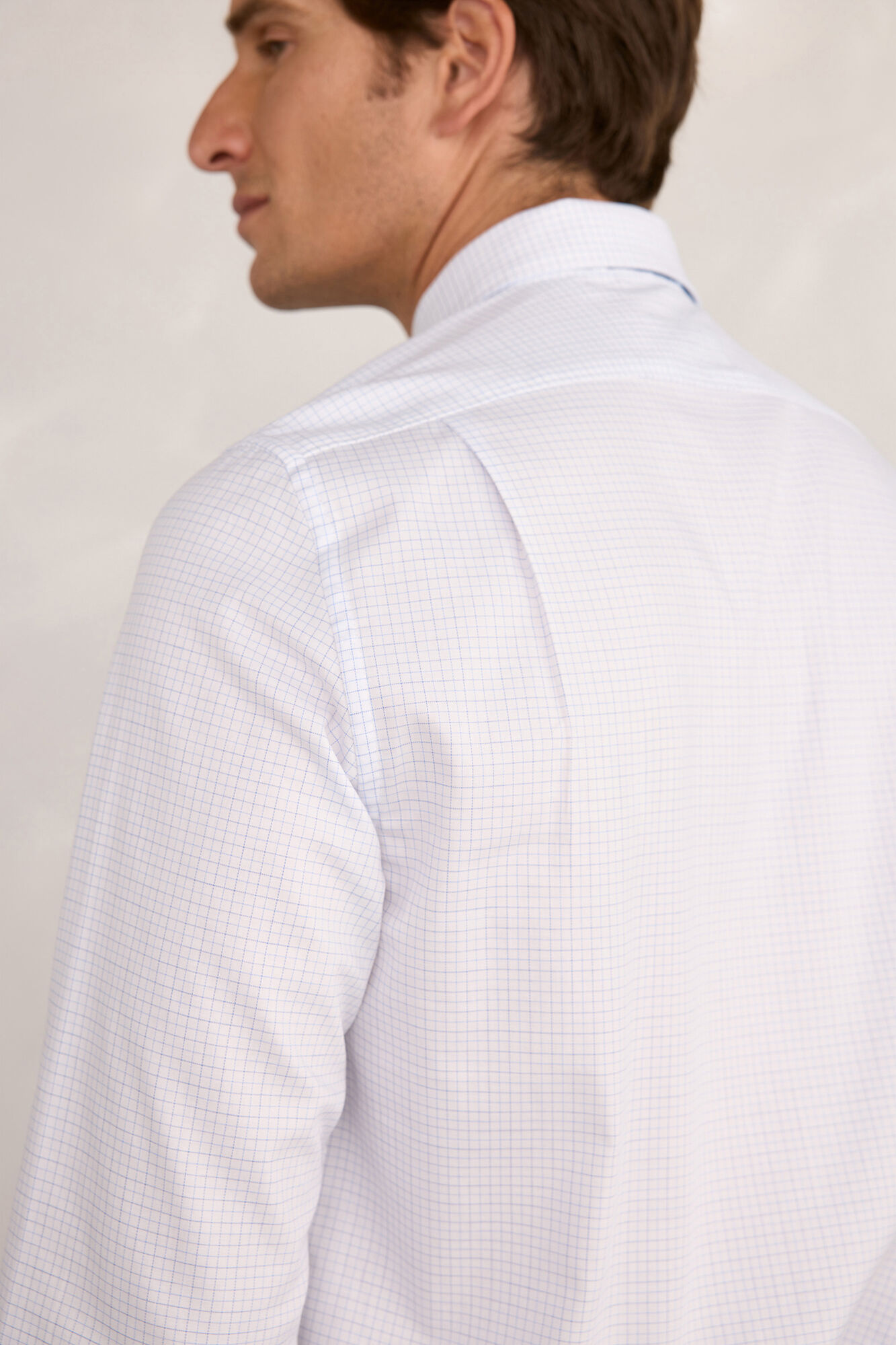 Pedro del Hierro Camisa de vestir de popel&iacute;n a cuadros Azul Oscuro