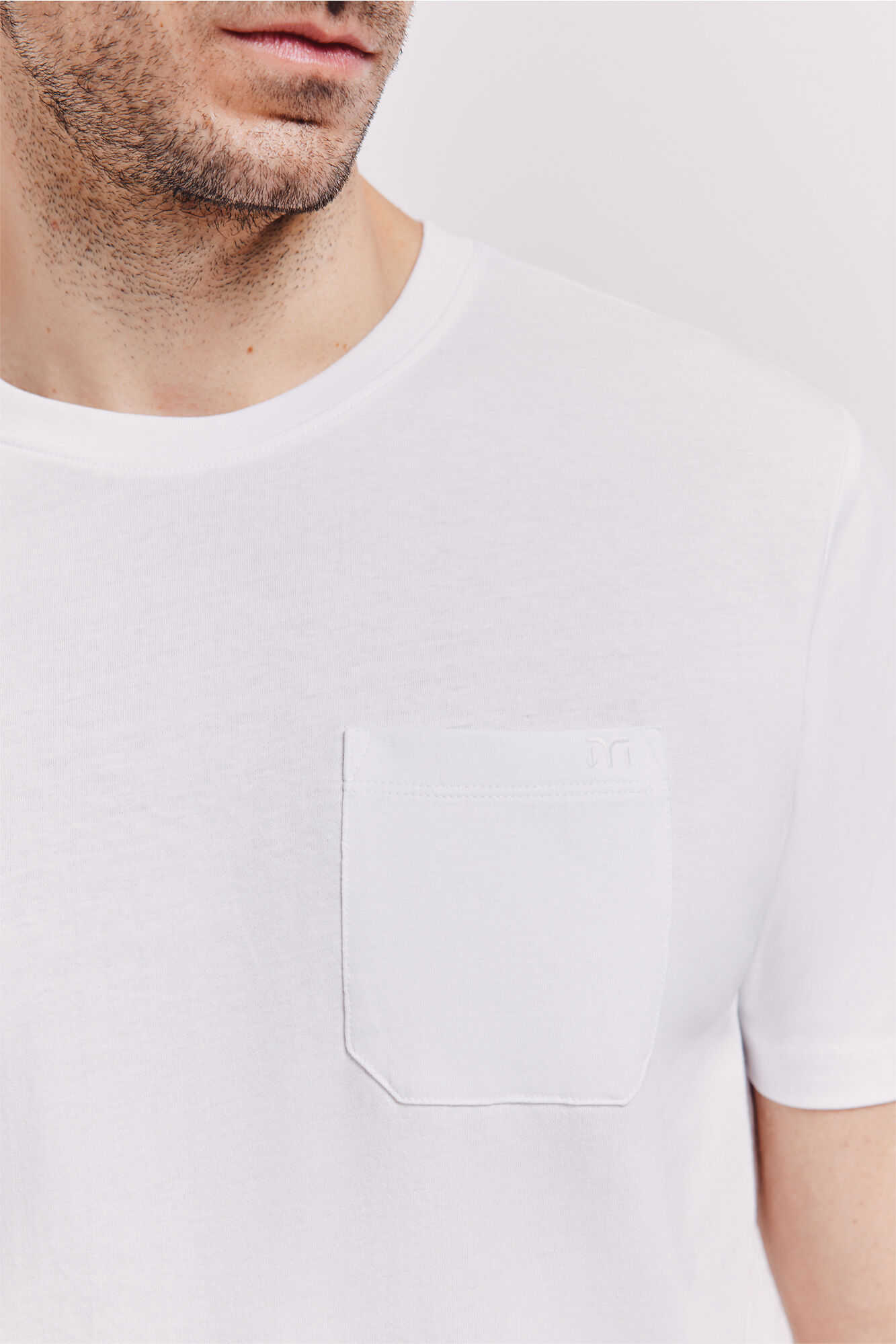 Milano Playera b&aacute;sica con bolsillo Blanco