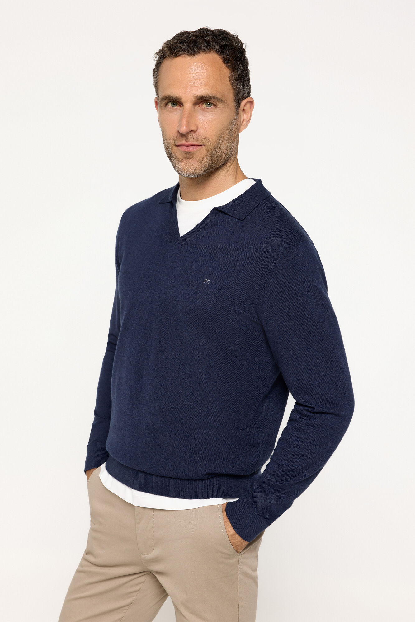 Milano Jersey Cuello Abierto Navy