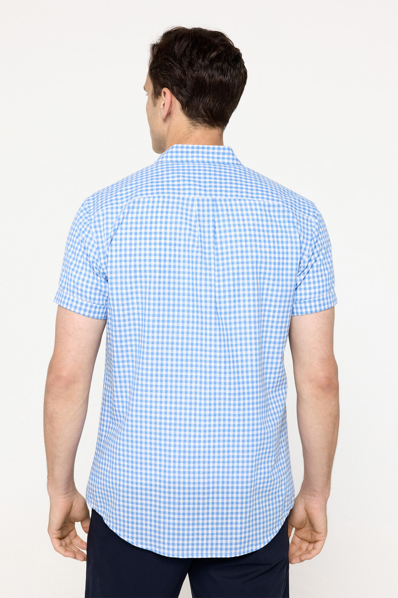 Milano Camisa sport de manga corta de cuadros.   Azul