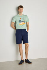 Milano Bermuda lisa Navy