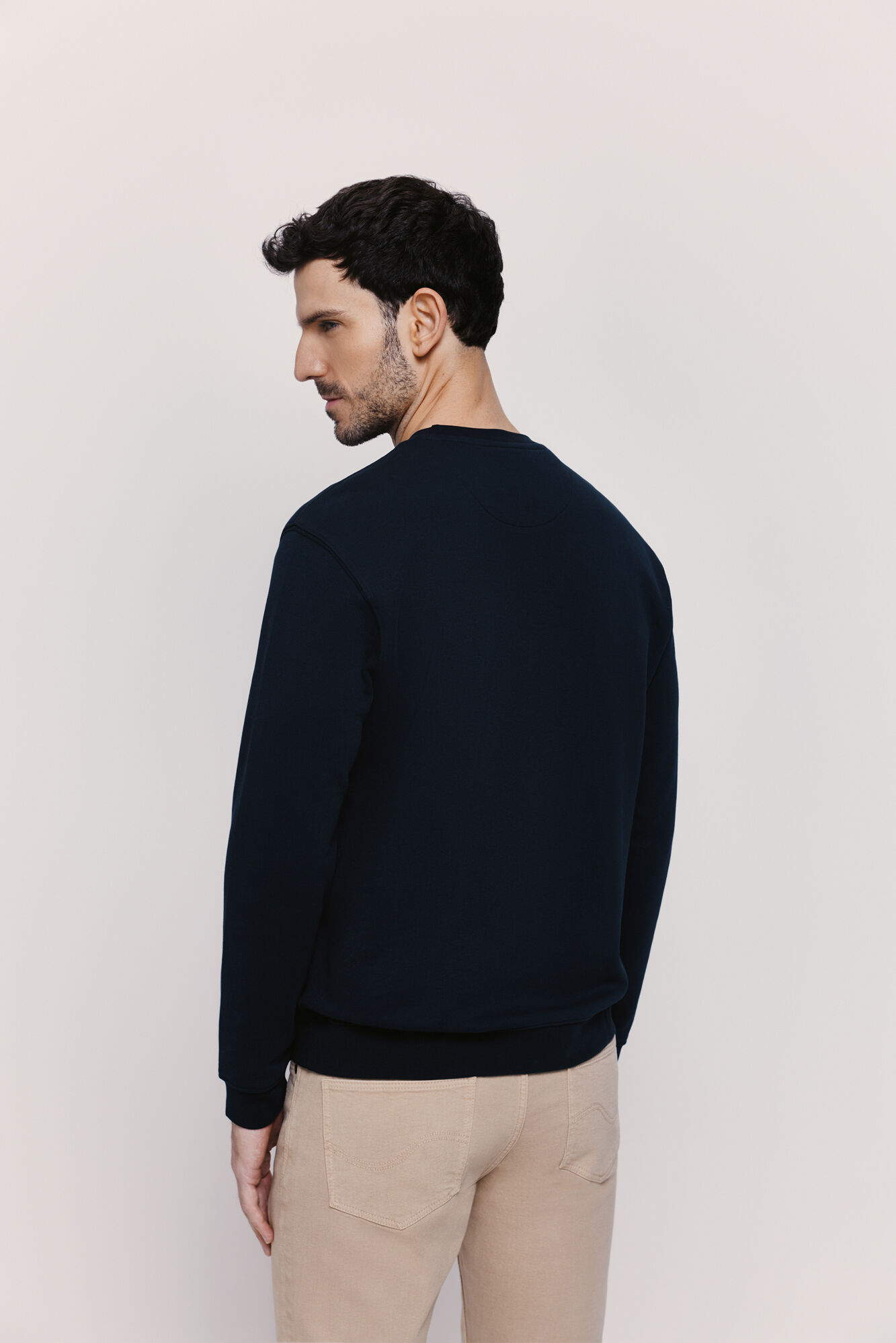 Springfield Sudadera cuello redondo con logo Azul Oscuro