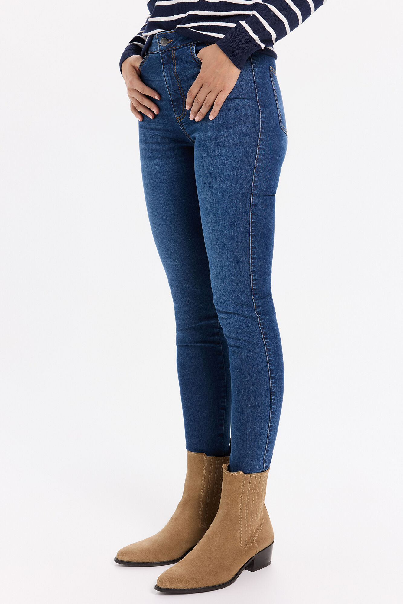 Milano Jeans ajustados de tiro medio Azul