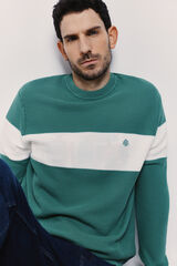 Springfield Su&eacute;ter cuello redondo ajustado Verde