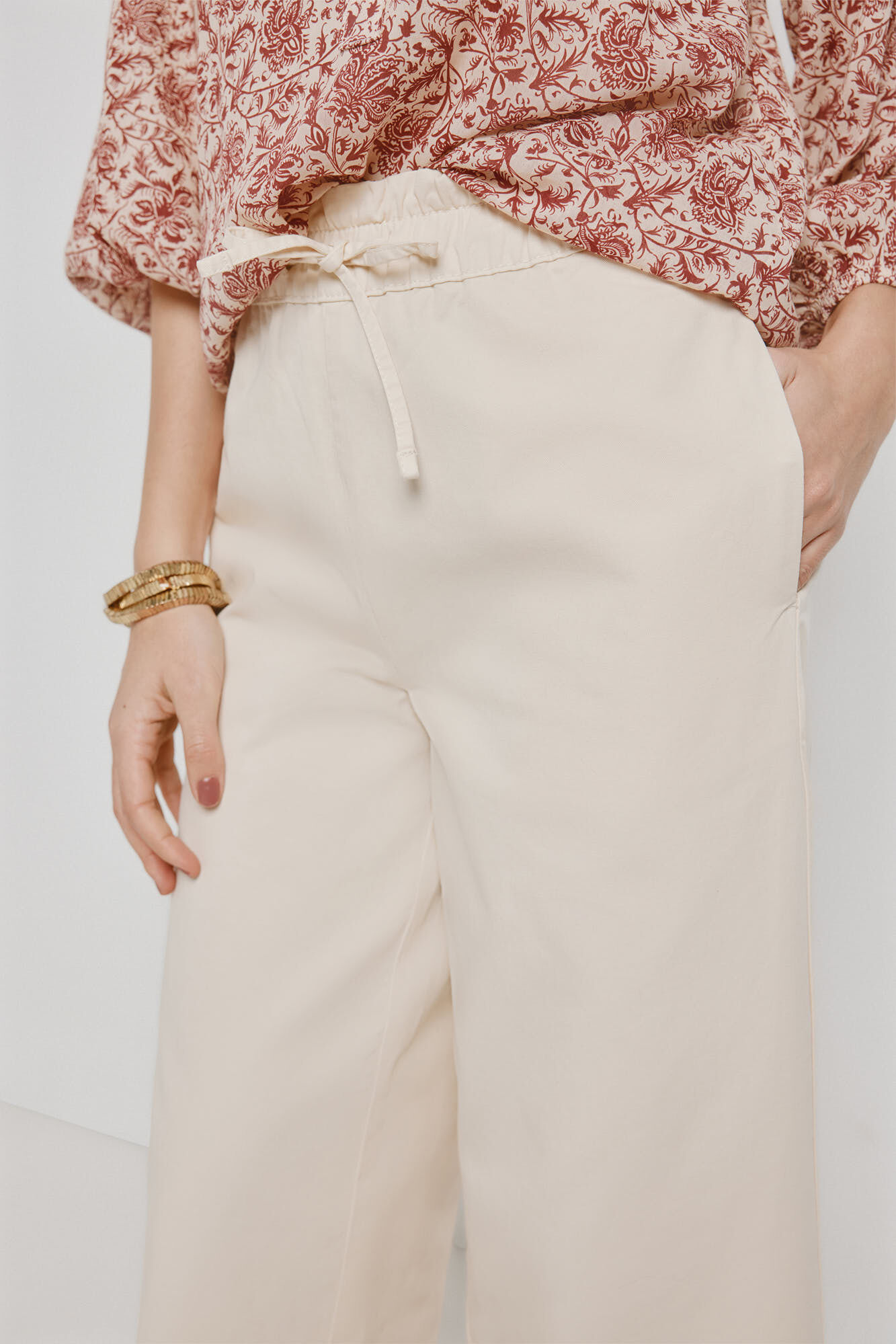 Milano Pantal&oacute;n holgado Beige