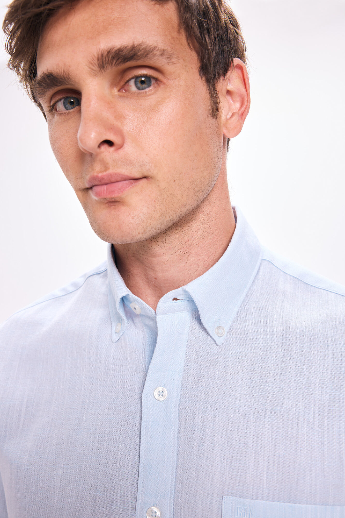 Pedro del Hierro Camisa de lino Pedro Del Hierro Azul Claro