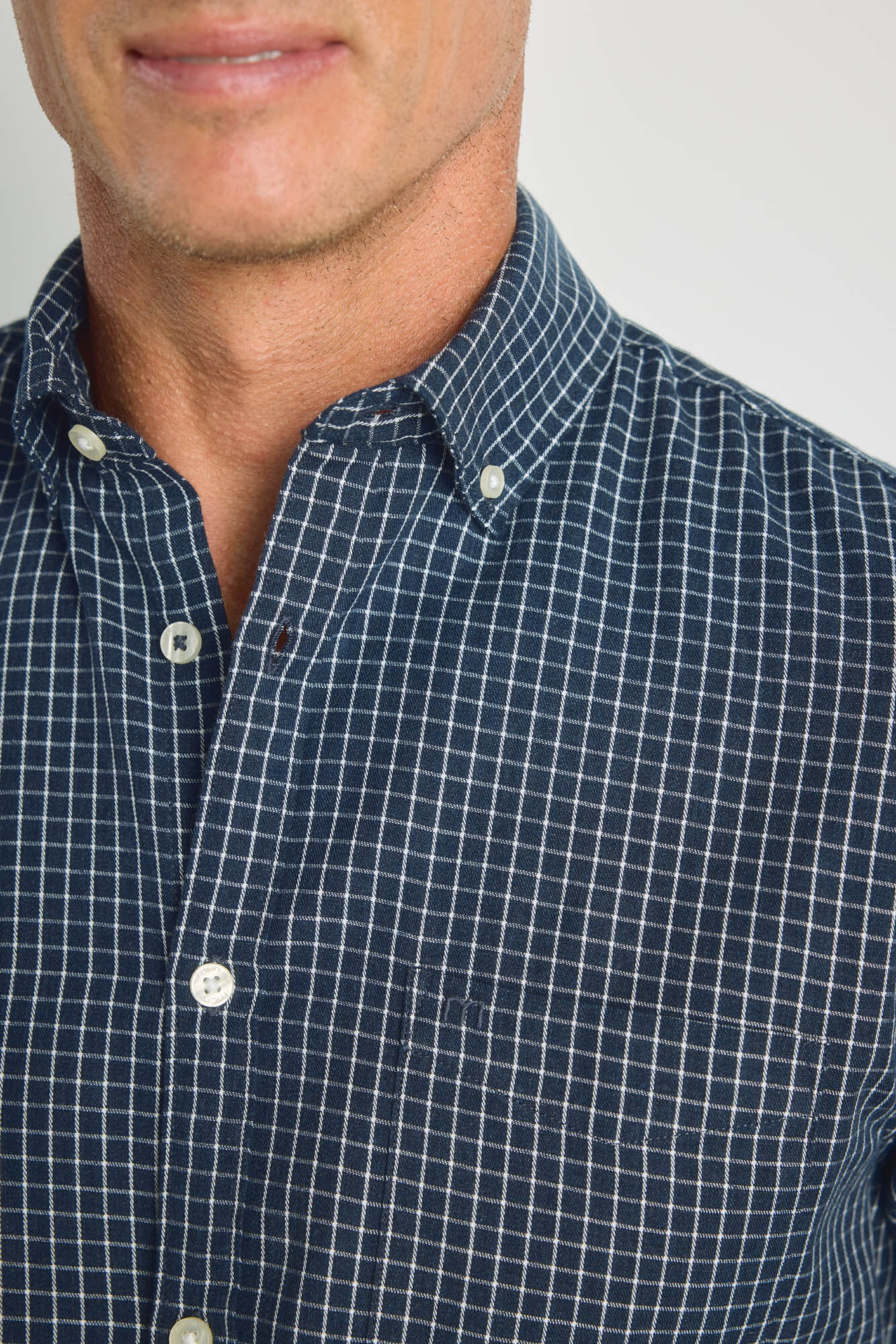 Milano Camisa de cuadros manga larga Navy