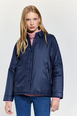 Milano Acolchado chamarra con cuello Navy