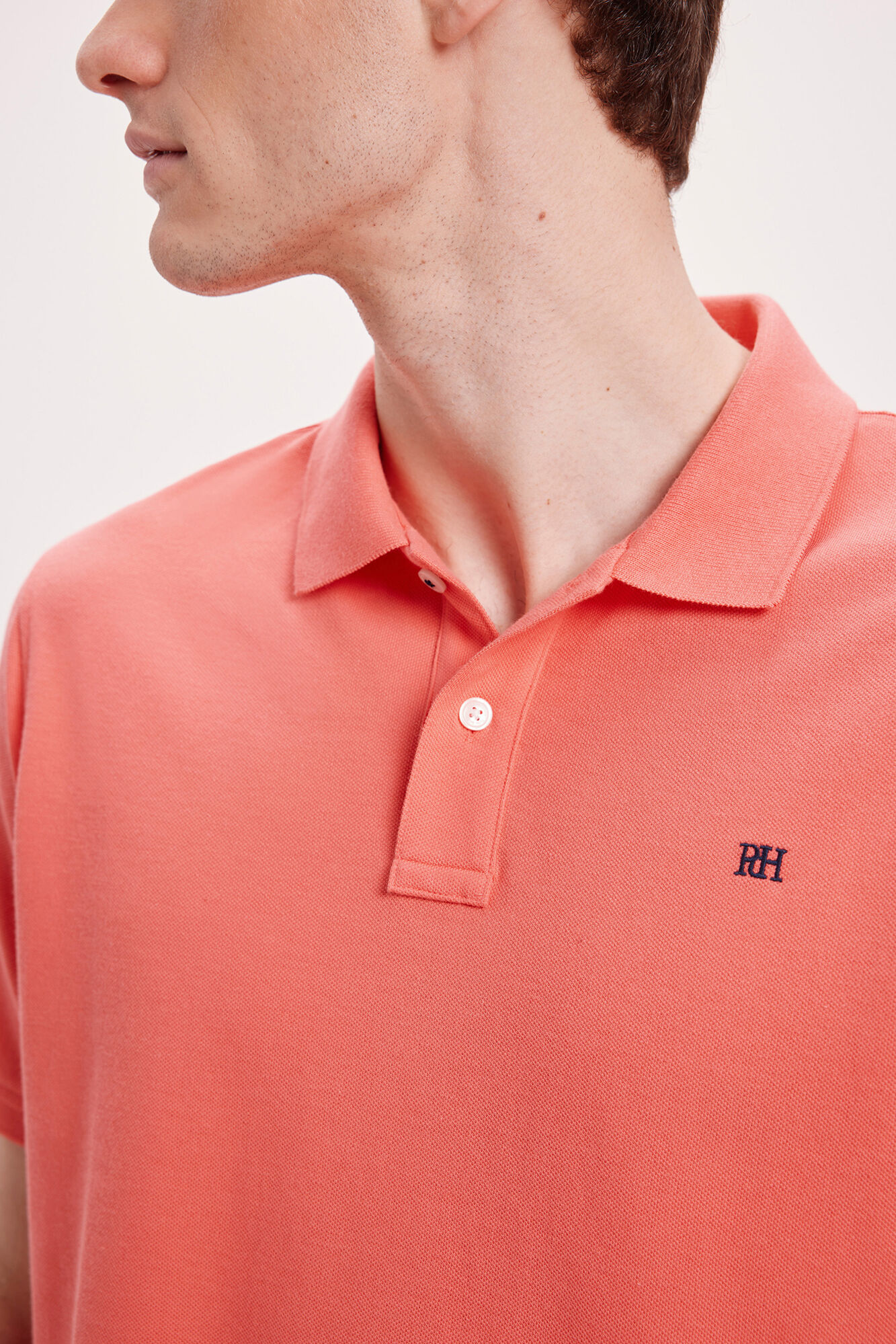 Pedro del Hierro Polo B&aacute;sico PDH Rojo/Coral