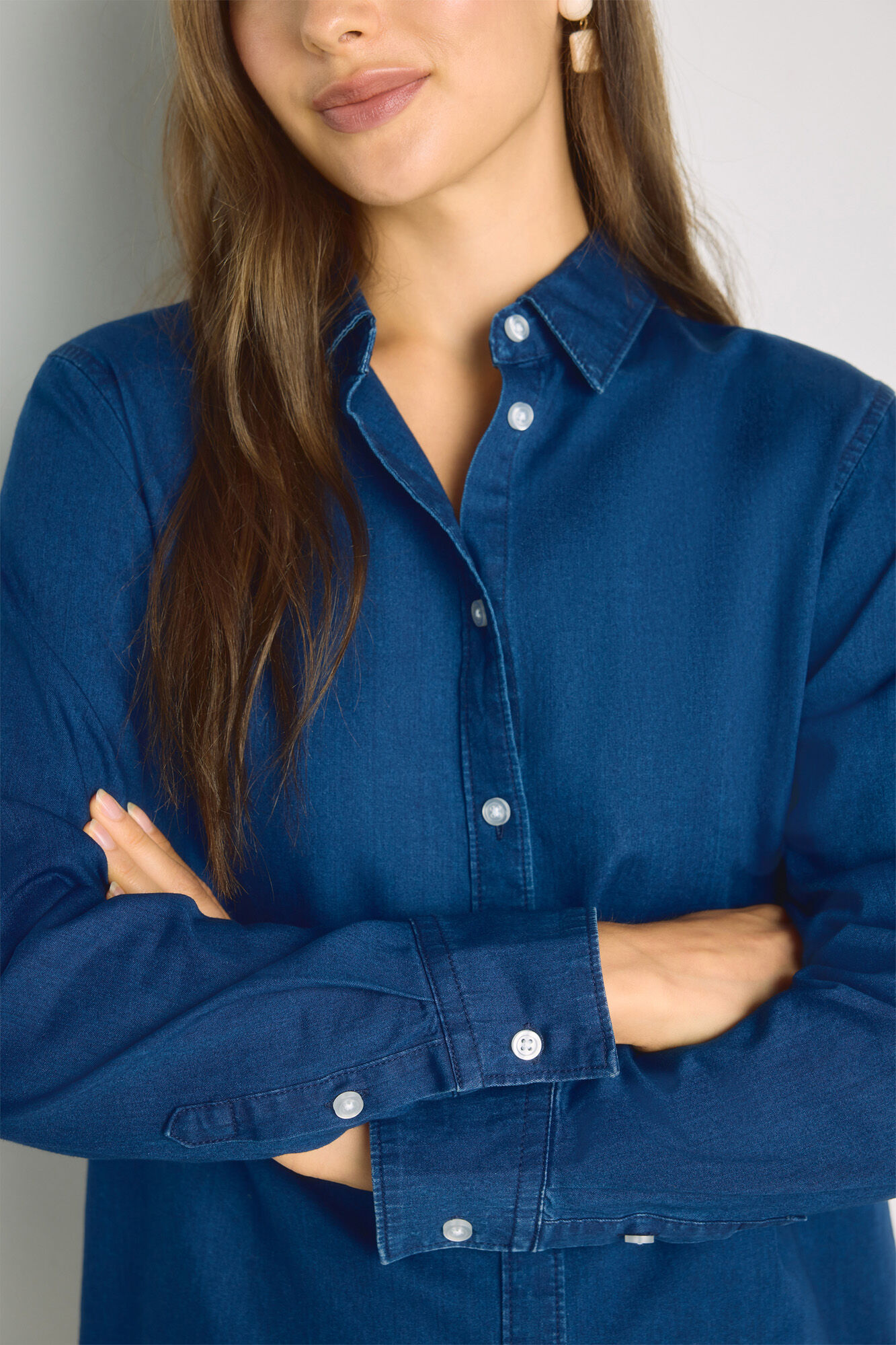 Milano Camisa de denim Azul