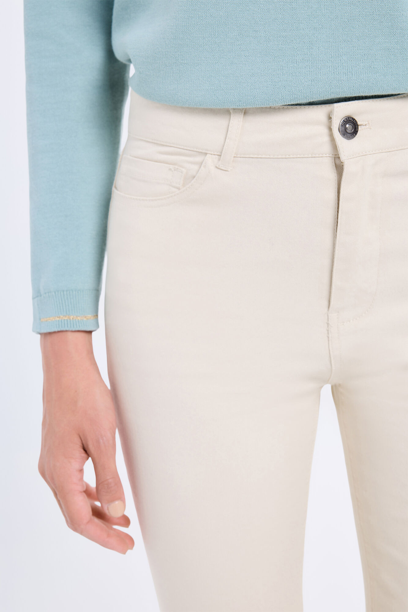 Milano Pantal&oacute;n capri ajustado Beige