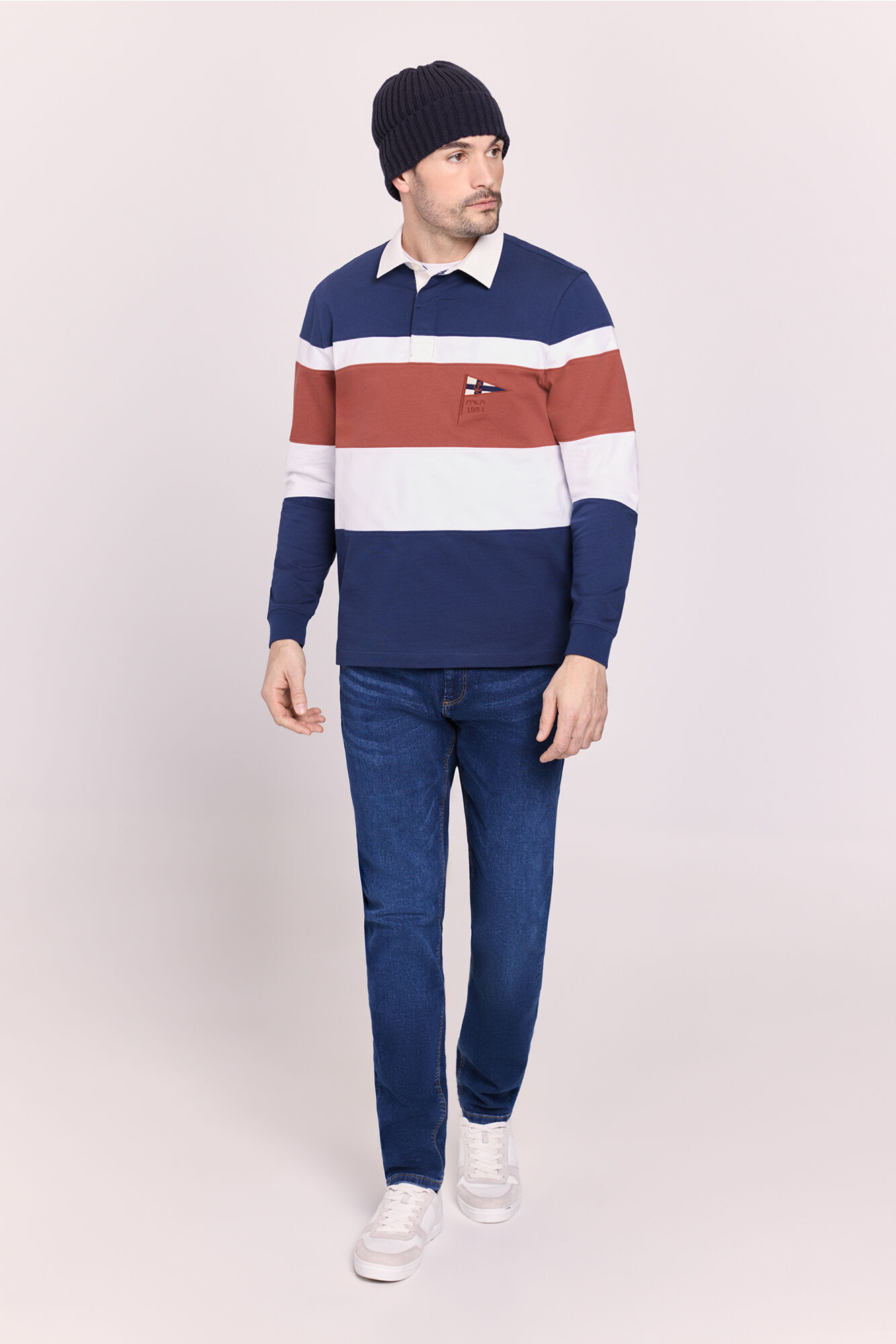 Milano Pantal&oacute;n slim fit de mezclilla