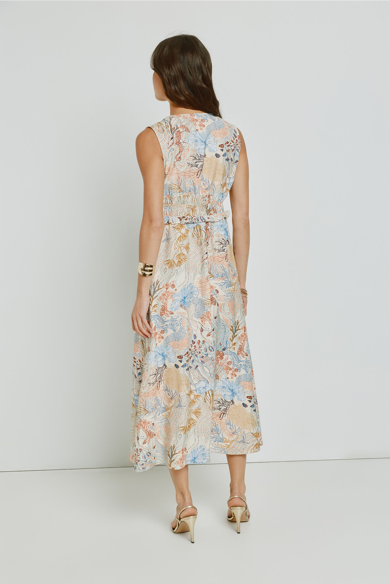 Milano Vestido escote en pico Naranja