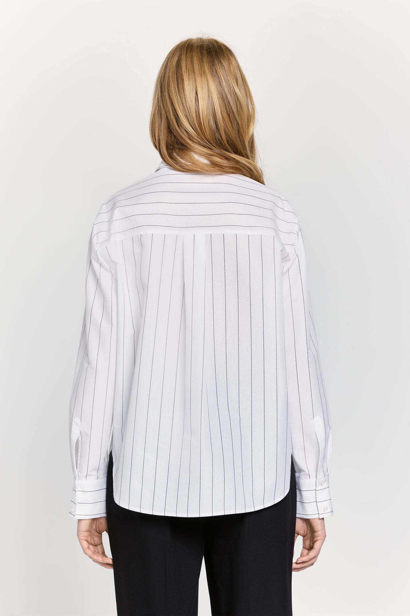 Milano Camisa fluido a rayas Blanco