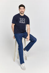 Pedro del Hierro Playera regular fit logo grande Navy