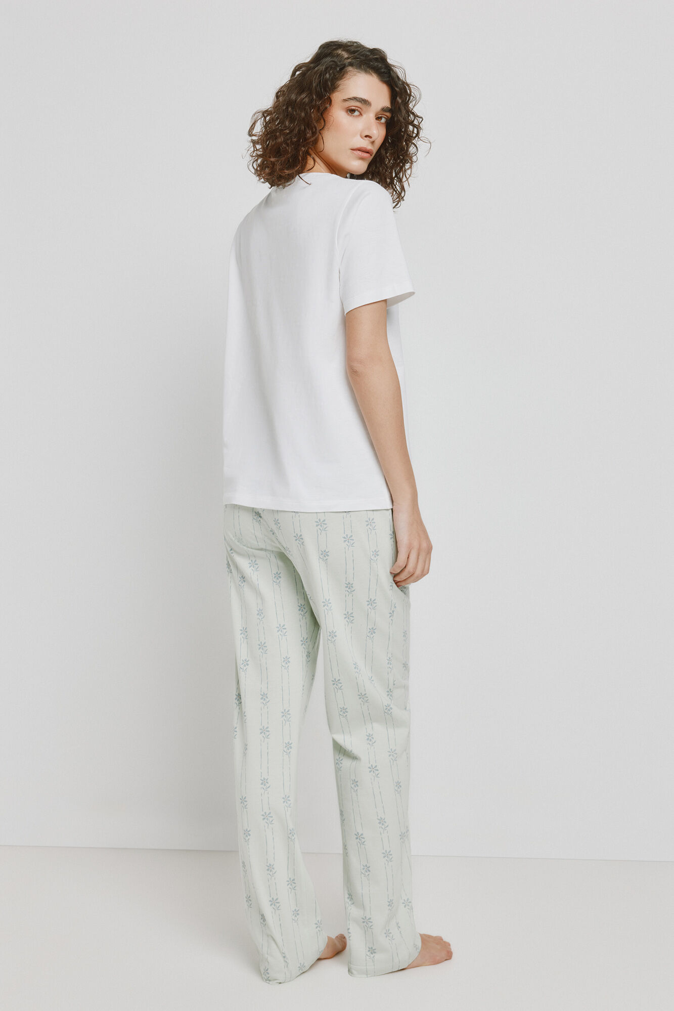 Milano Pijama estampada Blanco