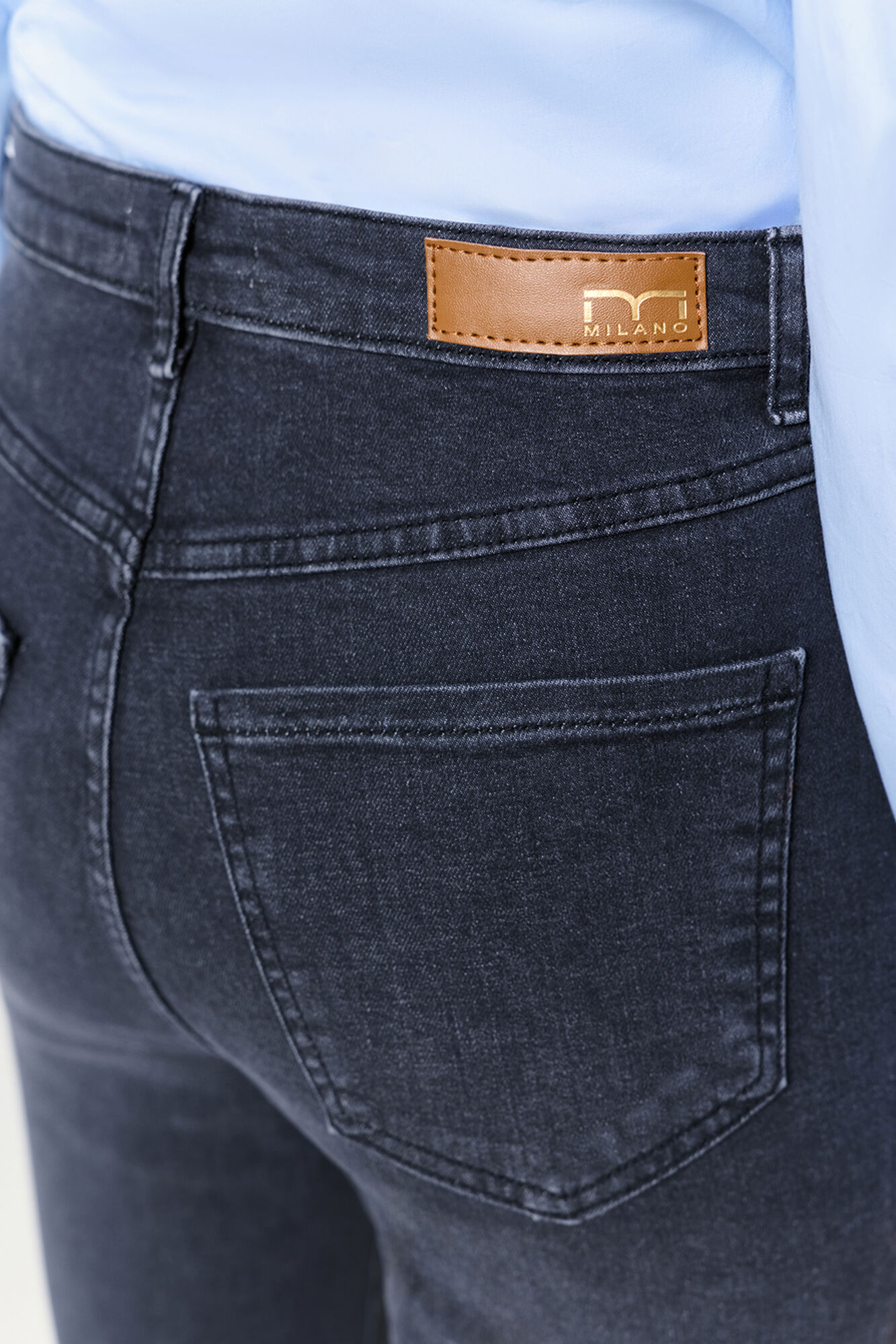 Milano Jeans de tiro alto Gris