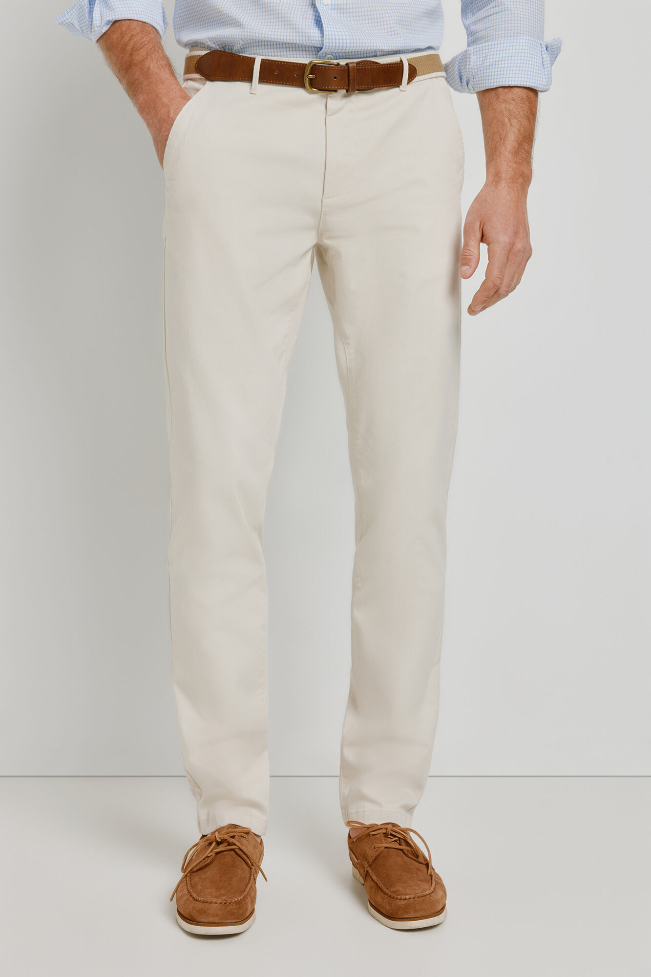 Milano Pantal&oacute;n chino slim fit Beige