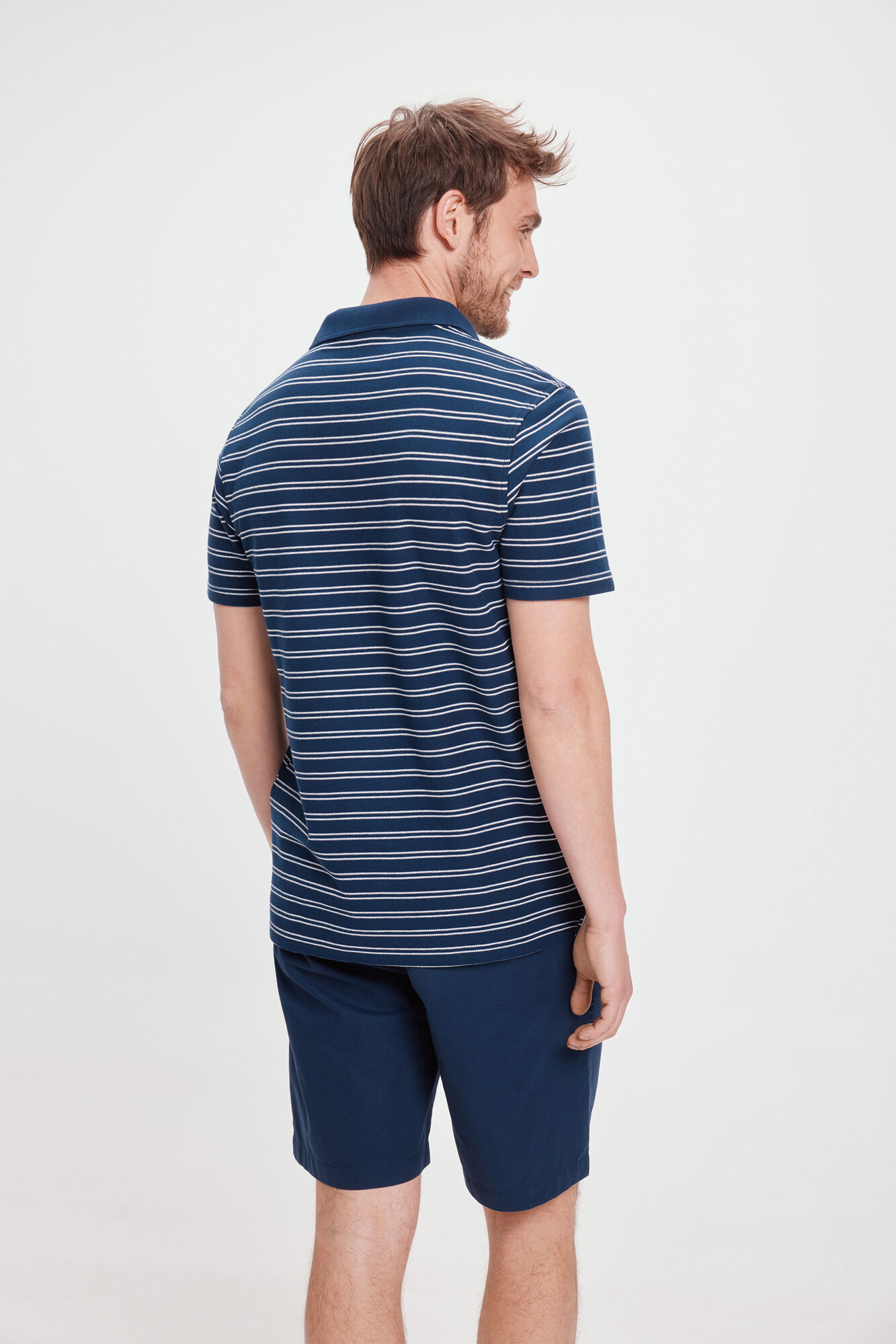 Pedro del Hierro Polo PDH Rayas Navy