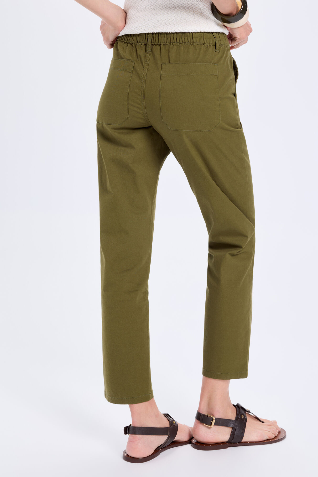 Milano Pantal&oacute;n deportivo con cintura el&aacute;stica Kaki Oscuro
