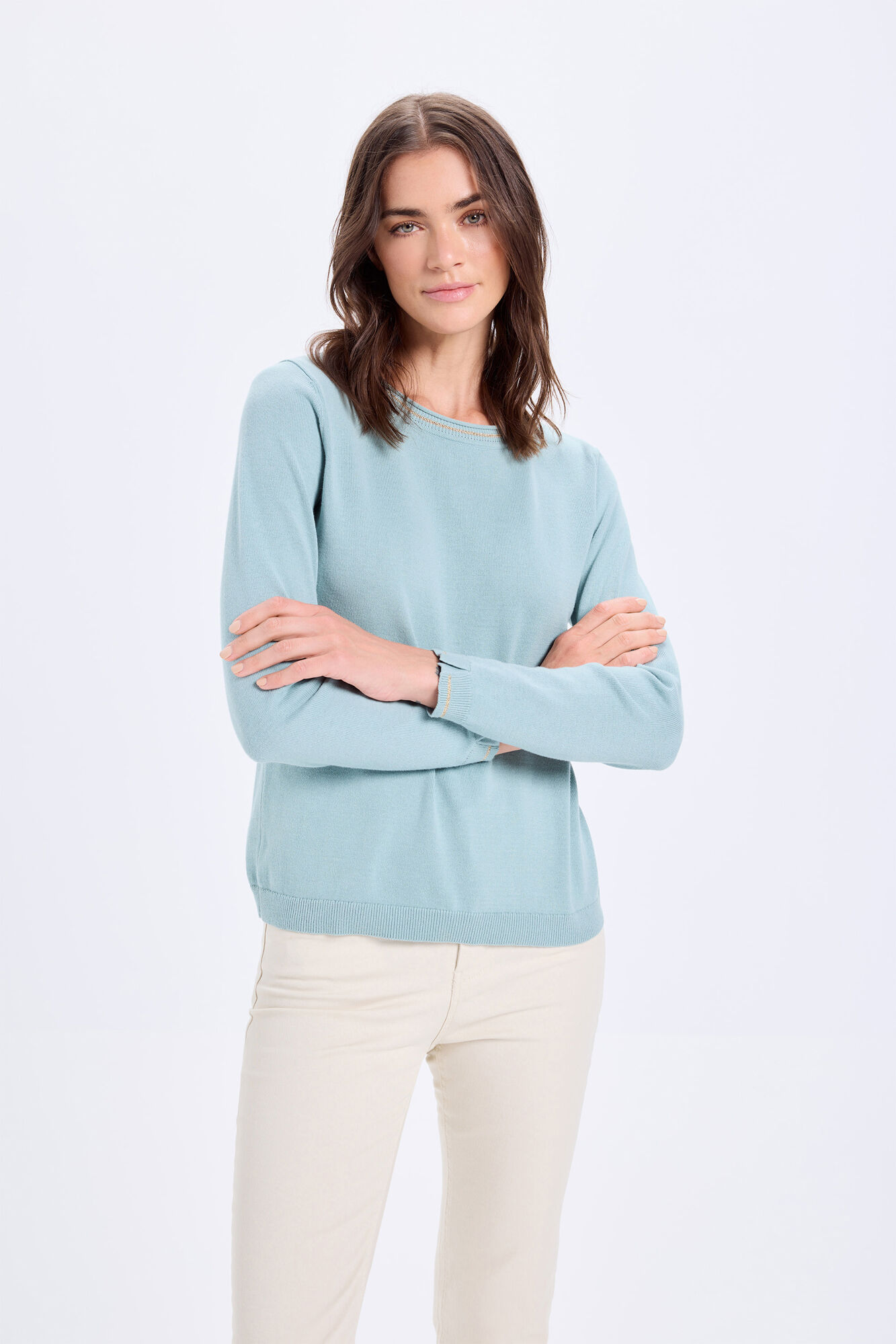 Milano Jersey de algod&oacute;n con detalle de lurex