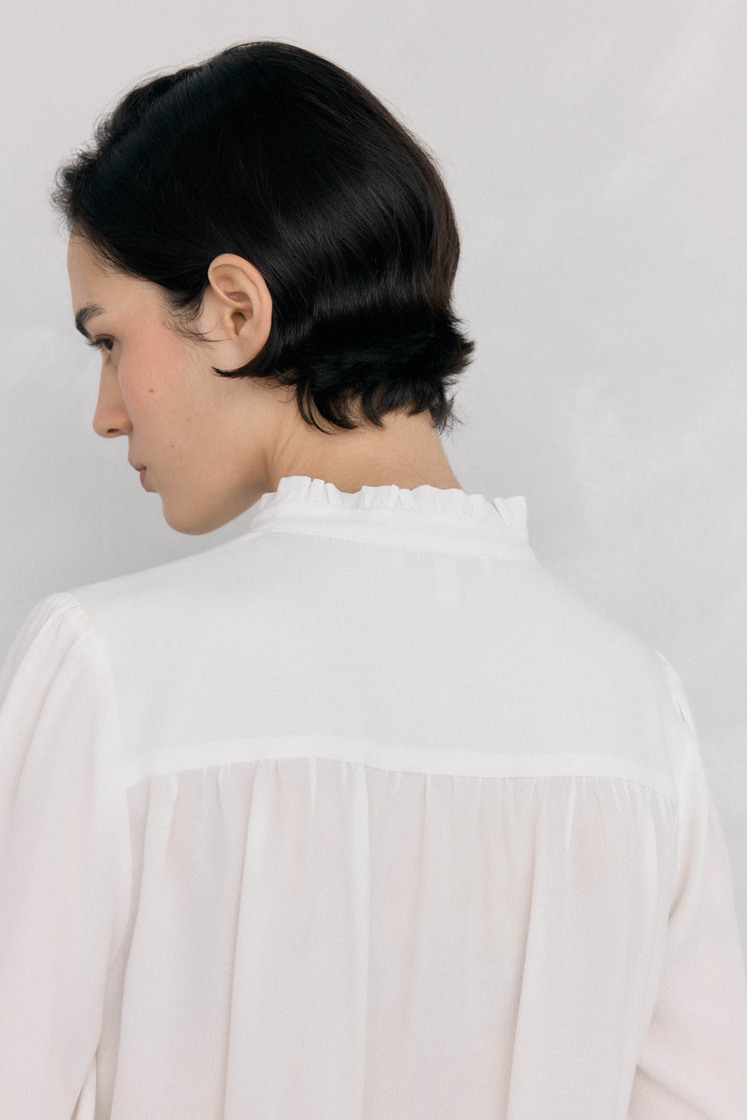 Pedro del Hierro Blusa de gasa con puntillas Blanco