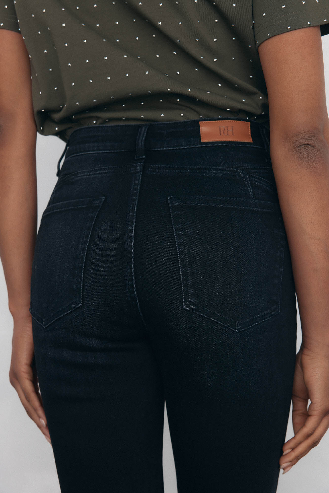 Pedro del Hierro Jeans push up flare cropped Gris