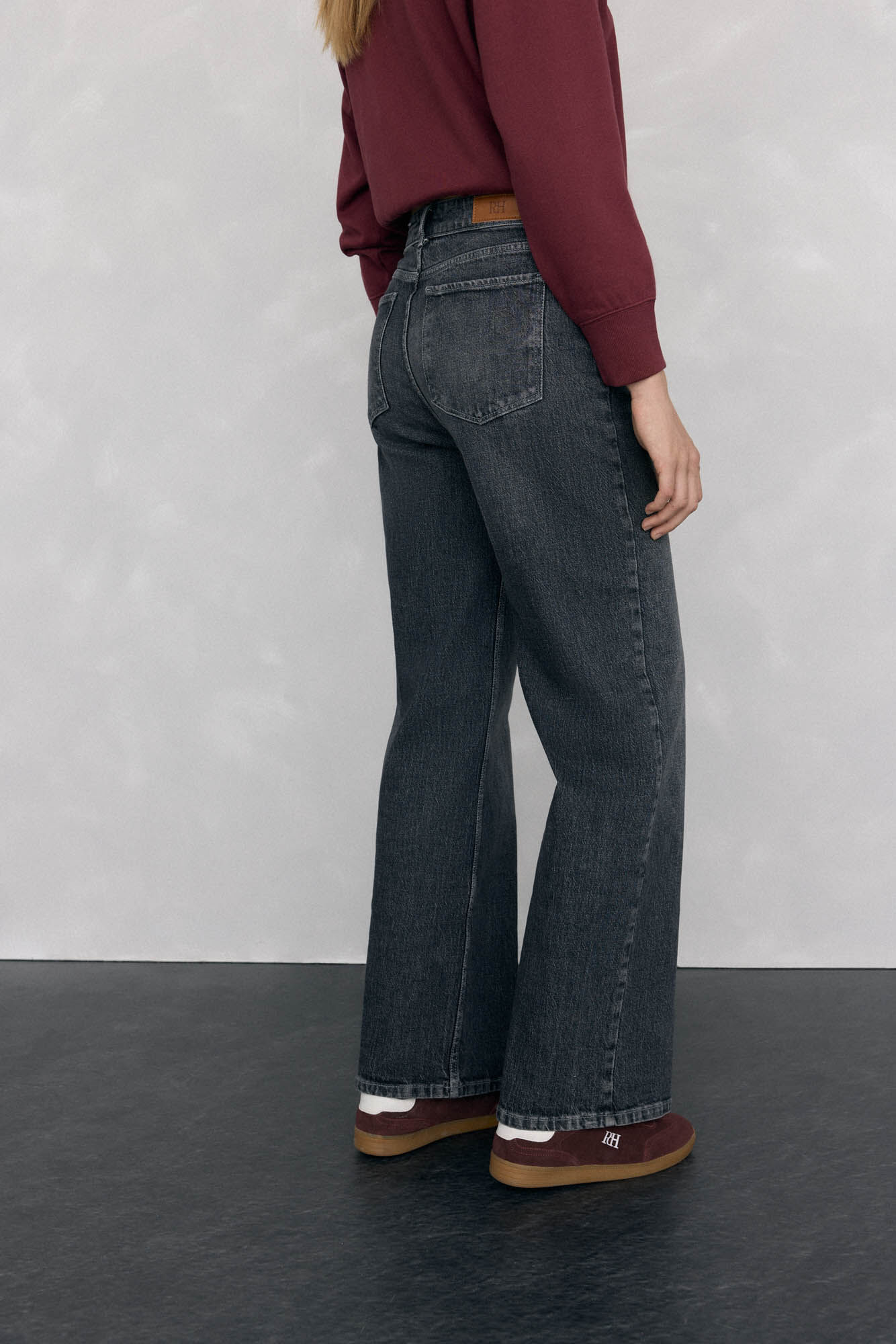 Pedro del Hierro Jeans wide leg basic Gris