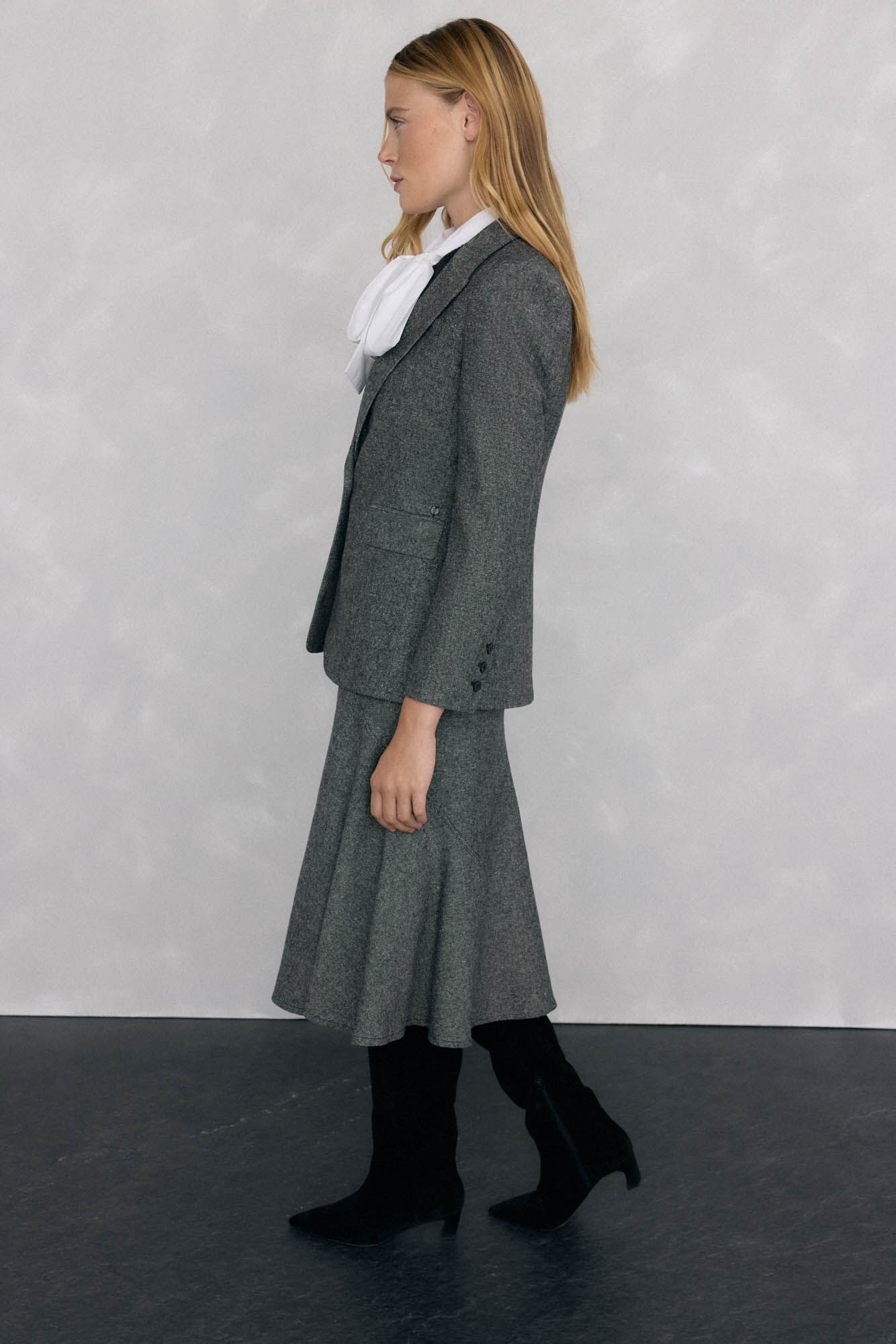 Pedro del Hierro Blazer de cheviot Gris