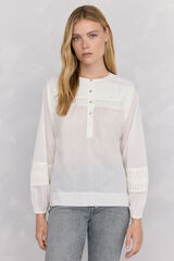 Pedro del Hierro Blusa rom&aacute;ntica Crudo